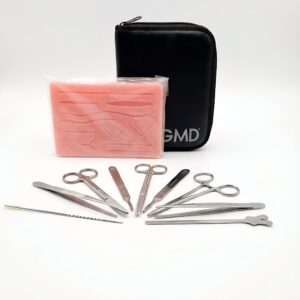 Kit de Disección de 9 Piezas + Almohadilla para Practicar Suturas