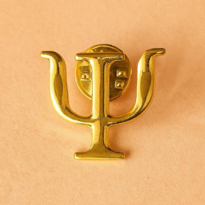 broche psicología color negro