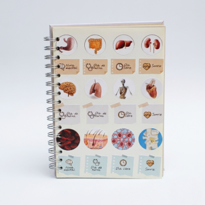 cuaderno cerebro TMV stickers