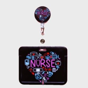 PORTACARNET NURSE NEGRO