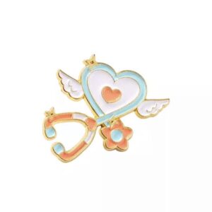 Broche fonendoscopio en forma de corazón