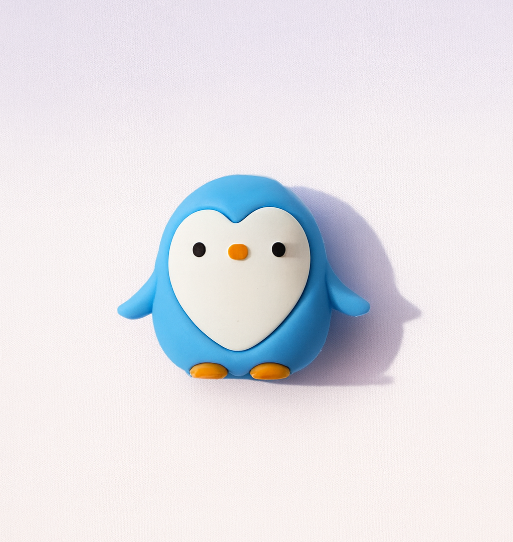 pin para fonendo y martillo pingüino azul