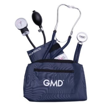 Kit de fonendoscopio doble manguera y Tensiómetro azul profundo GMD