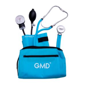 Kit de fonendoscopio doble manguera y Tensiómetro azul cielo