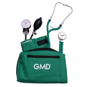 Kit de fonendoscopio doble manguera y tensiómetro GMD verde claro