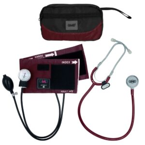 Kit de Tensiómetro y Fonendoscopio Fusion GMD Colors vino tinto