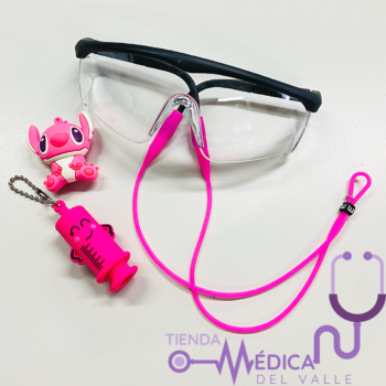 Sujetador para gafas rosado neón