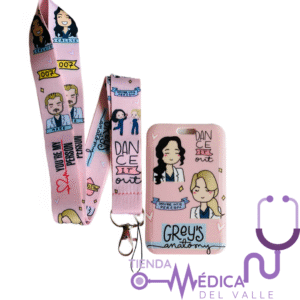 Portacarnet Greys Anatomy Rosado vertical