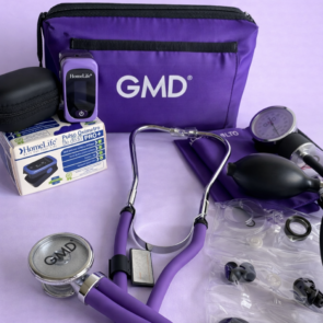 kit fonendo y tensiometro morado