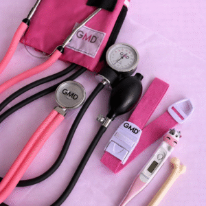 Kit inicio de prácticas Enfermería V2.0 Fonendoscopio, Tensiómetro, Torniquete, Termómetro y obsequio