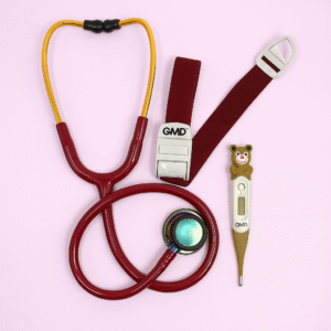 fonendoscopio, termómetro y obsequio