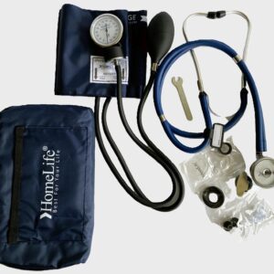 Kit de Fonendoscopio doble manguera y tensiómetro HOMELIFE Azul Oscuro