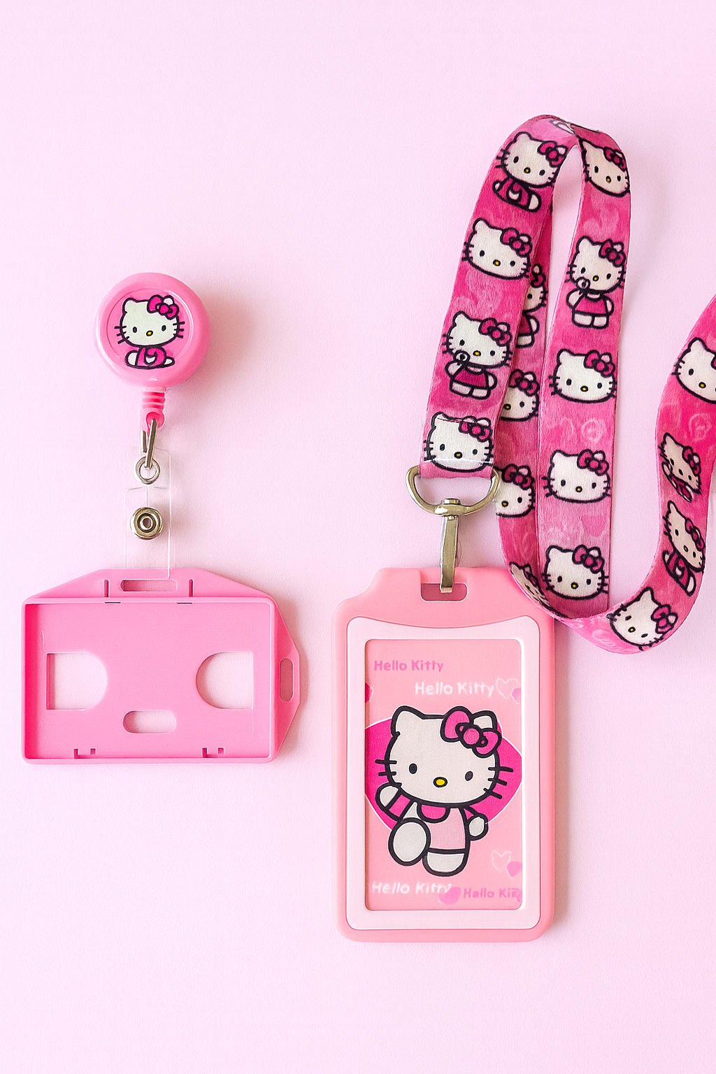 Kit Landyard + Yoyo + Escarapela Hello Kitty Ref 034