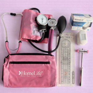 Kit Fisioterapia (Fonendoscopio, Tensiómetro, Oxímetro de pulso, Martillo de reflejos y Goniómetro Universal)