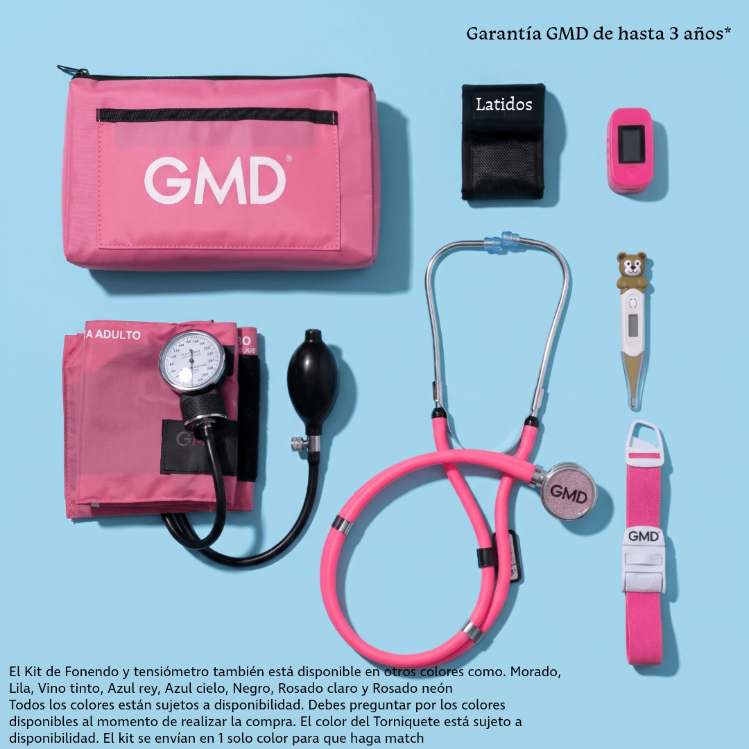 Kit Médico / Kit Enfermería (Fonendoscopio, Tensiómetro, Oxímetro, Termómetro y Torniquete)