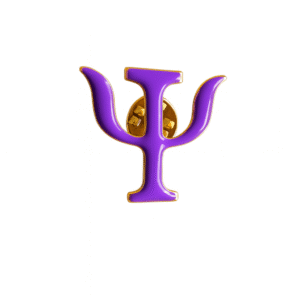 Broche Símbolo Psicología Morado