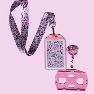 kit landyard + yoyo + escarapela nurse pink