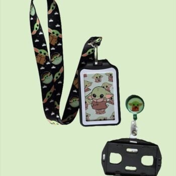 Kit Landyard + Yoyo + Escarapela Baby Yoda