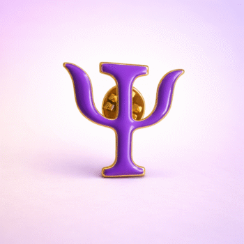 Broche Símbolo Psicología Morado