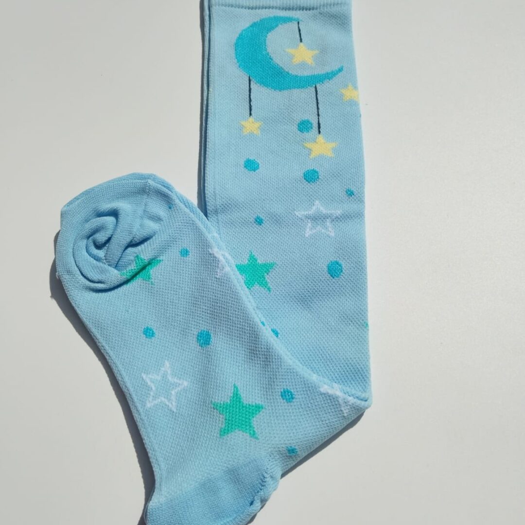 Medias de Compresión Luna Azul Cielo