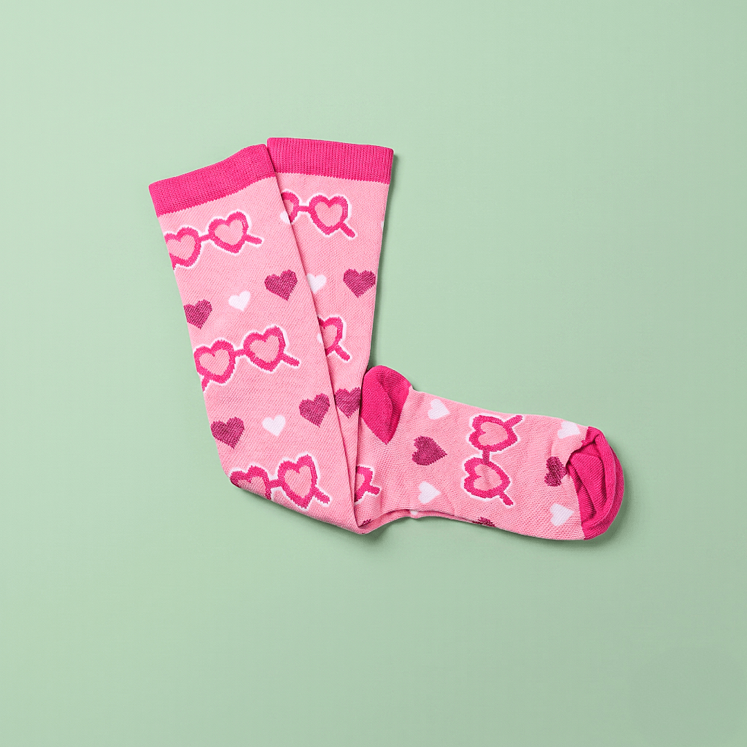 Medias de Compresión Gafas Rosadas