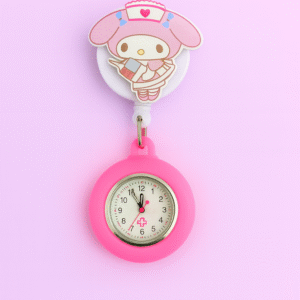 Reloj Enfermera Sanrio Rosado Neón