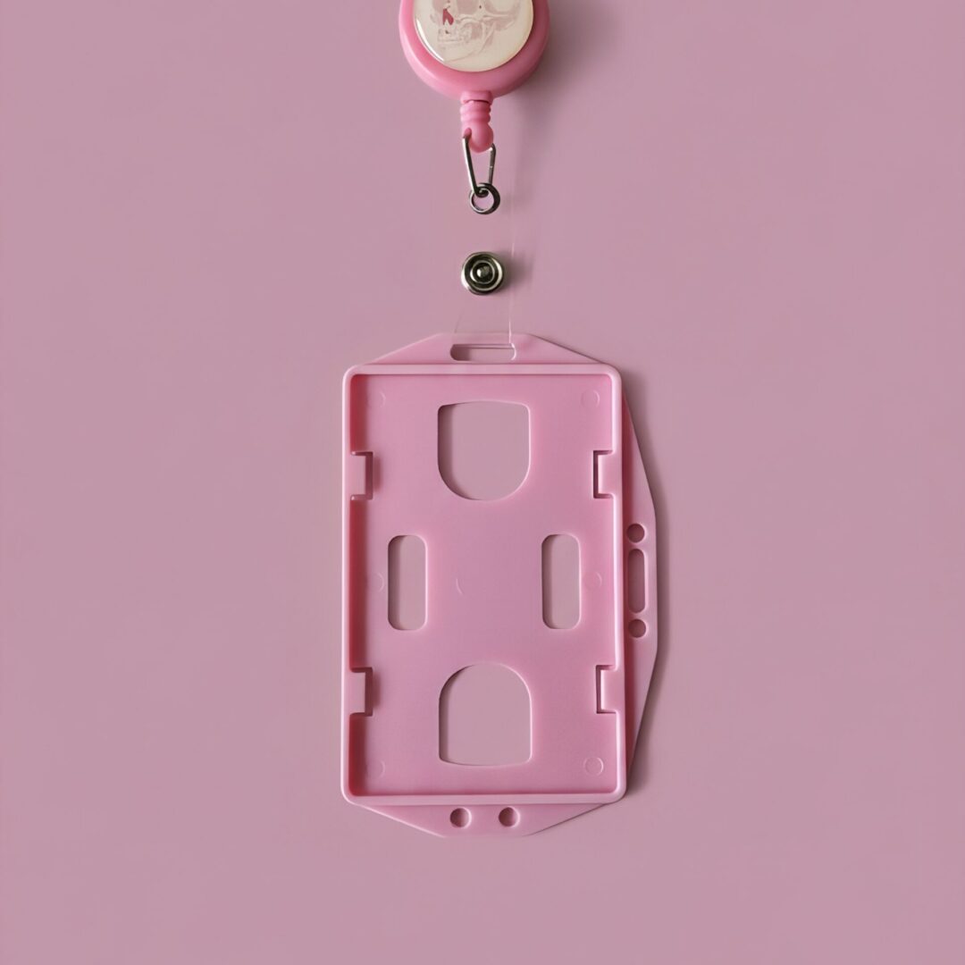 Portacarnet con Yoyo Craneo Pink