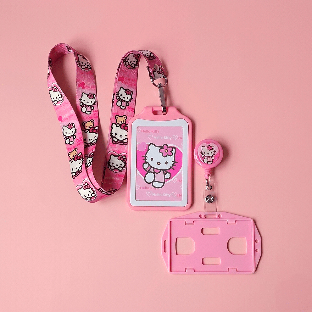 Kit Landyard + Yoyo + Escarapela Hello Kitty Ref 023