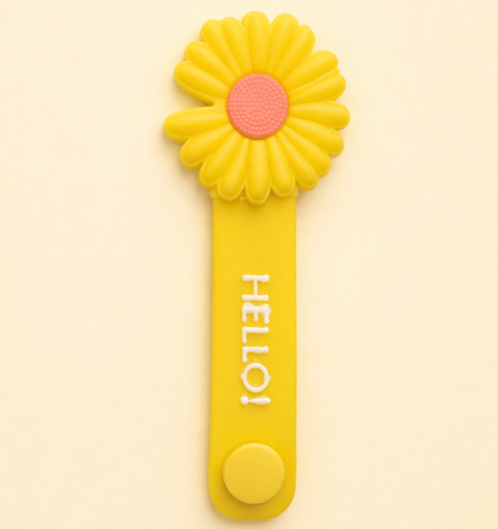 Botón flor amarilla para decorar fonendo