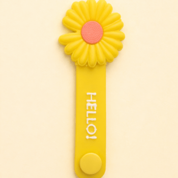 Botón flor amarilla para decorar fonendo