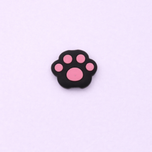 Pin para fonendo y martillo Huellita negra y rosada