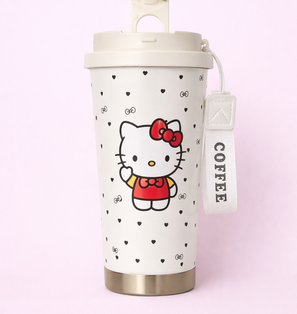 Termo Térmico Hello Kitty blanco – Acero inoxidable conserva frío y calor