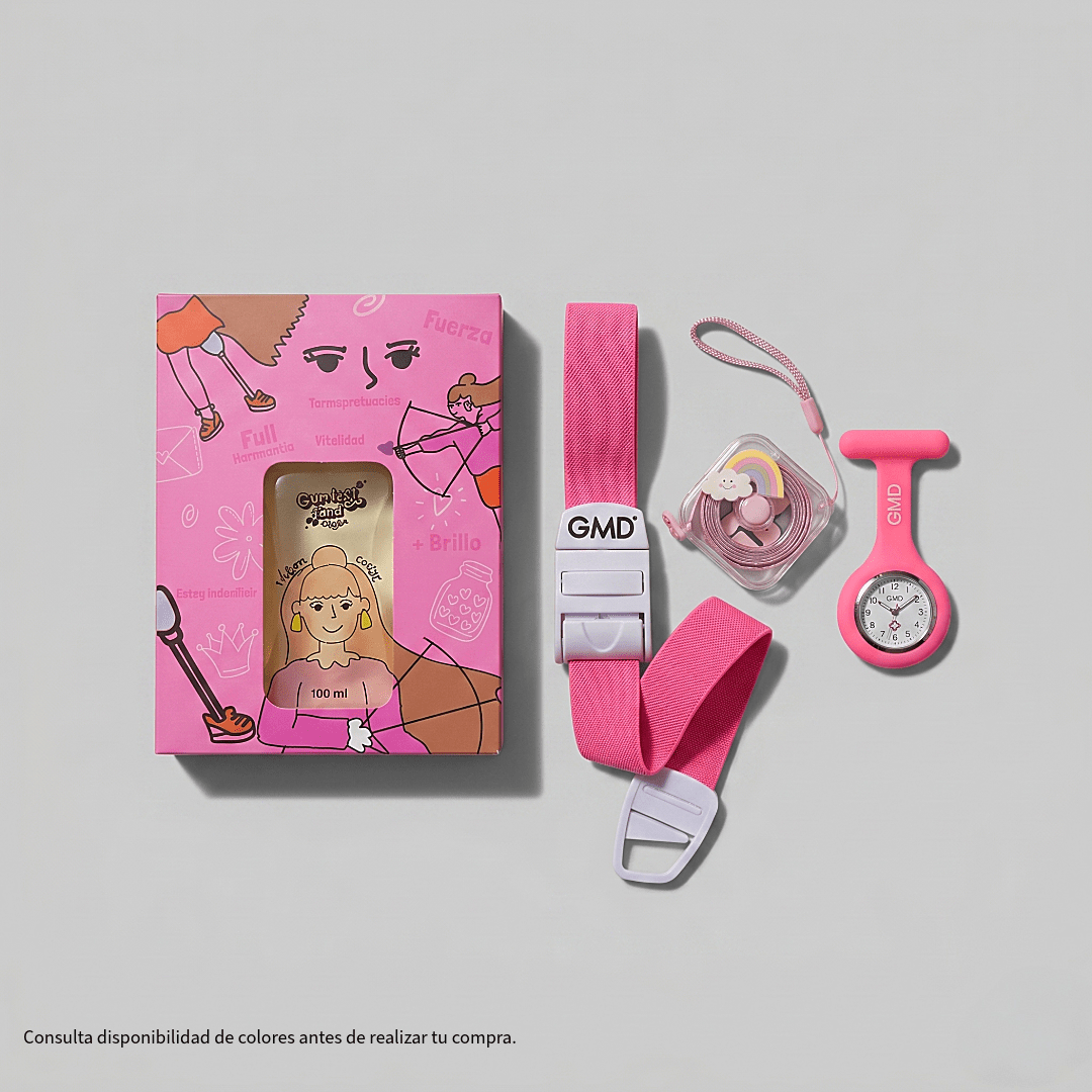 Kit Edición Especial Kit Pink(Cinta Métrica, Reloj, Torniquete y Perfume Capilar)