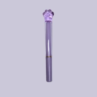 lapicero huellita lila transparente
