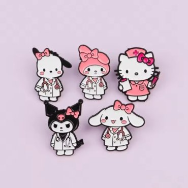 broches sanrio profesionales de la salud