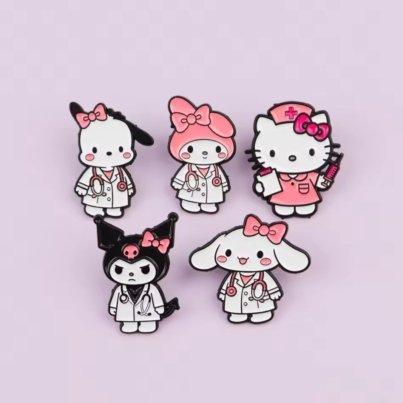 broches sanrio profesionales de la salud