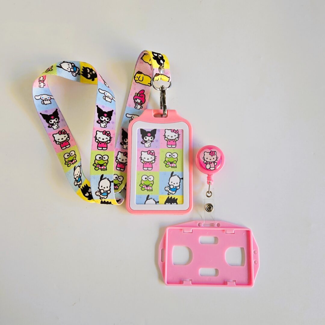 Kit Landyard + Yoyo + Escarapela Sanrio