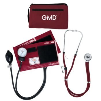 Kit de Tensiómetro y Fonendoscopio Rappaport GMD Colors Vino Tinto con Estuche de Nailon