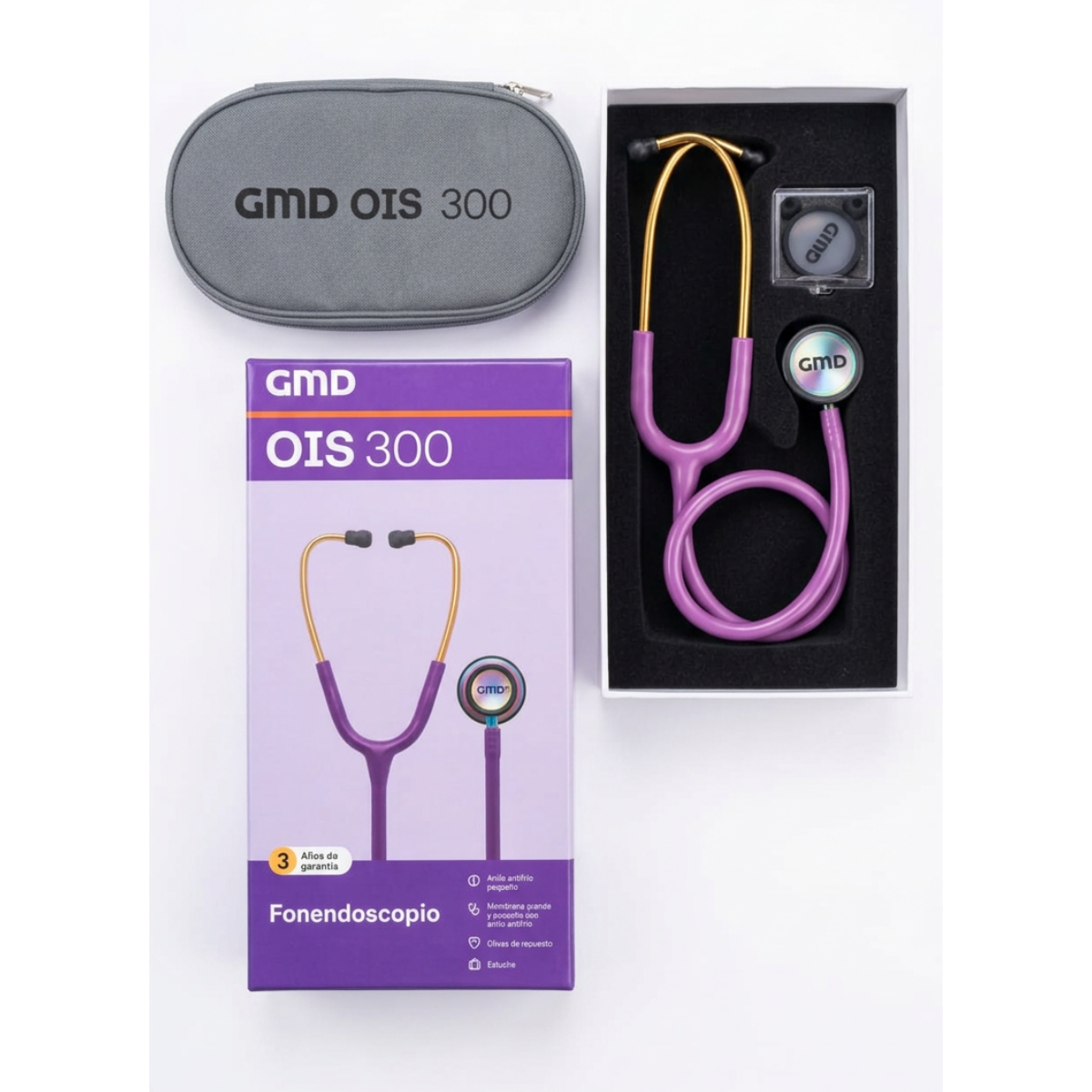 Fonendoscopio OIS 300 Morado GMD – Doble Campana - Imagen 3